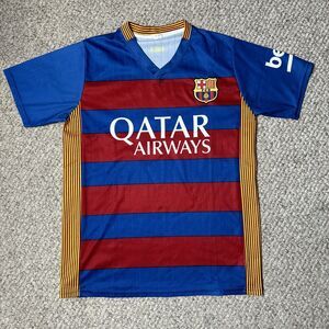 Barcelona FCB Jersey Men’s Large Qatar Airways Soccer Football